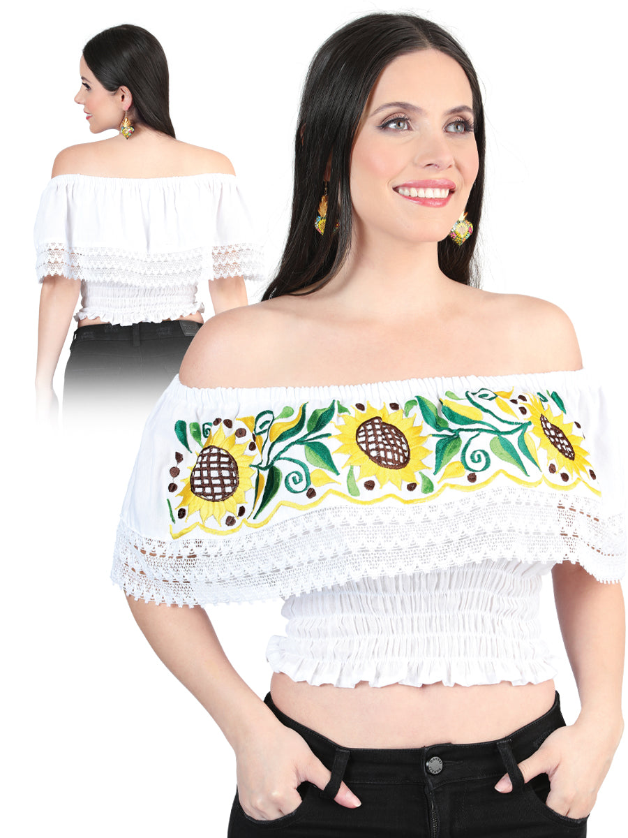 Artisanal Embroidered Blouse Cotton White