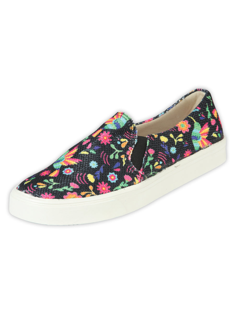 Artisanal Tennis Mod Alebrijes Cotton 50%, Polyester 50% Black