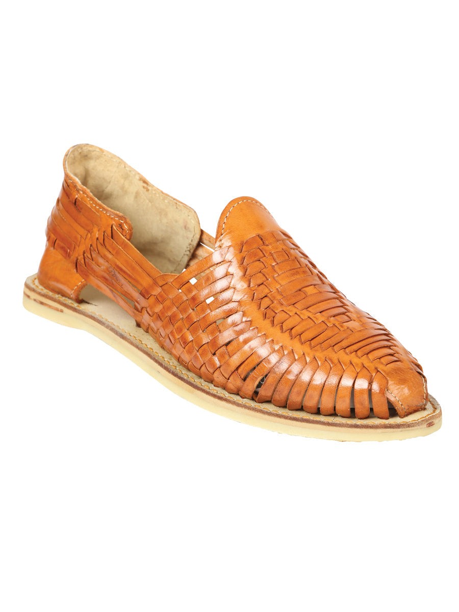 Mexican Artisanal Sandals Leather Tan Mod. 604016