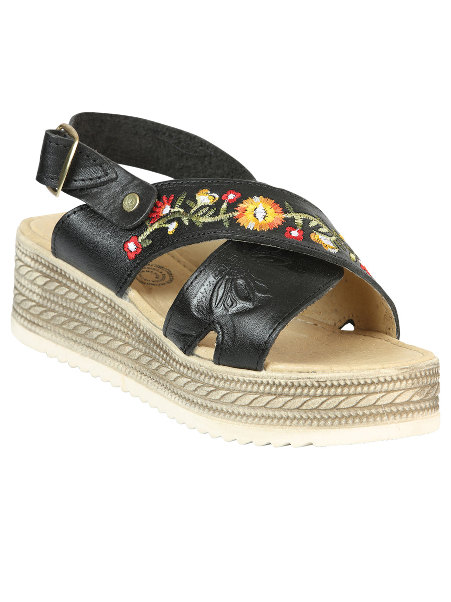 Mexican Artisanal Sandals Black Mod. 604022