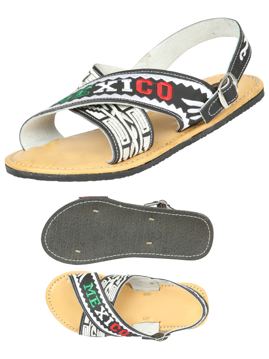 Handmade Huarache Mexico Design White Color 50% leather 50% synthetic