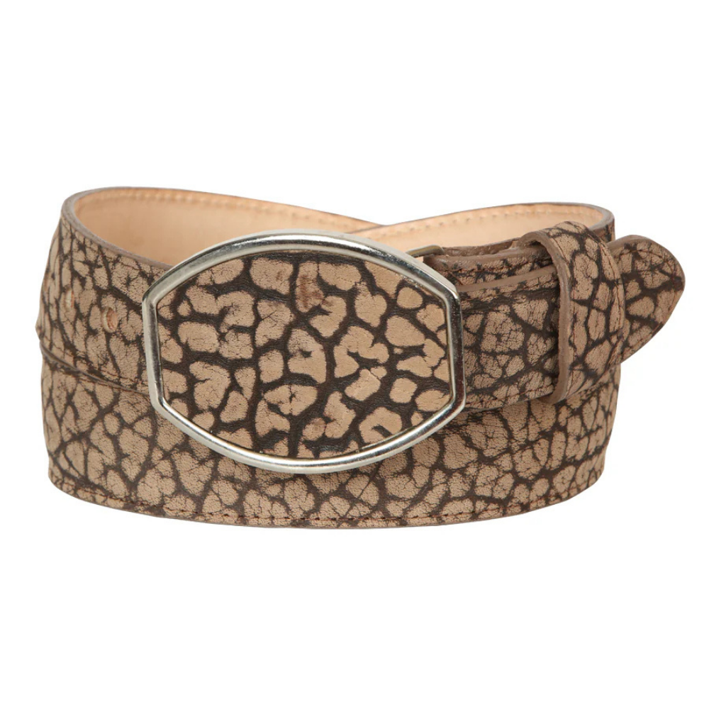 El General Men’s Western Belt - Bull Neck Print - Honey