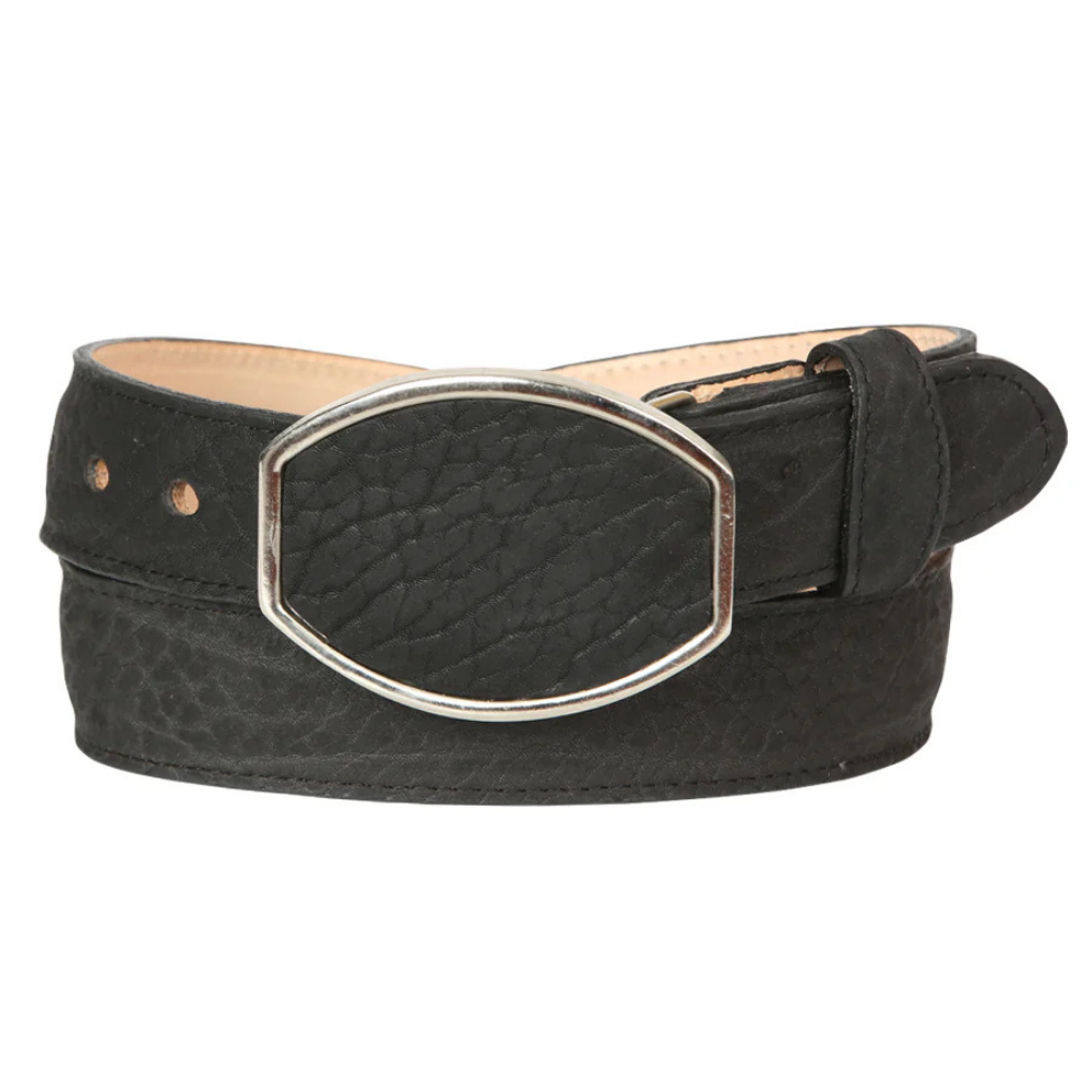El General Men’s Western Belt - Bull Neck Print - Black