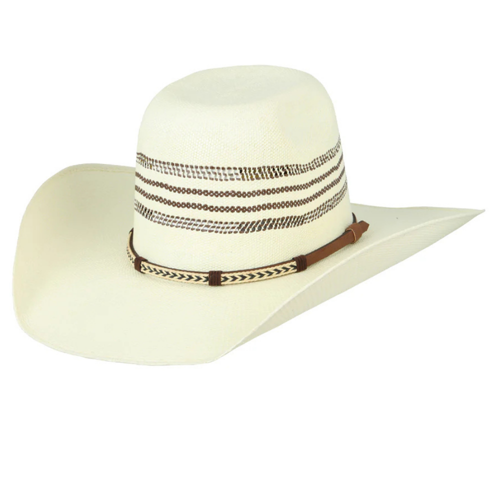 Men’s El General 20X Palm Straw Western Hat Mauney Crown - Tan