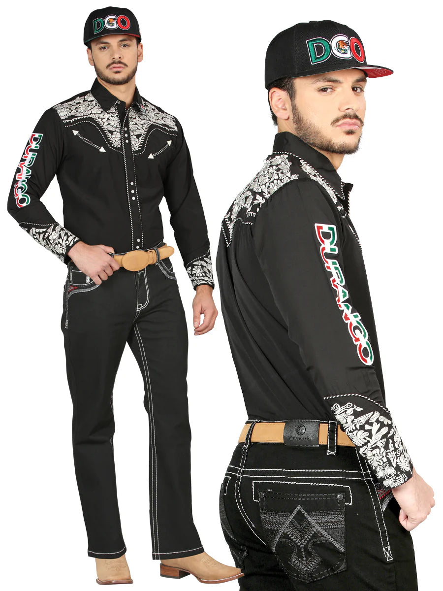 Vaqueros de mezclilla con corte de bota Centenario negros