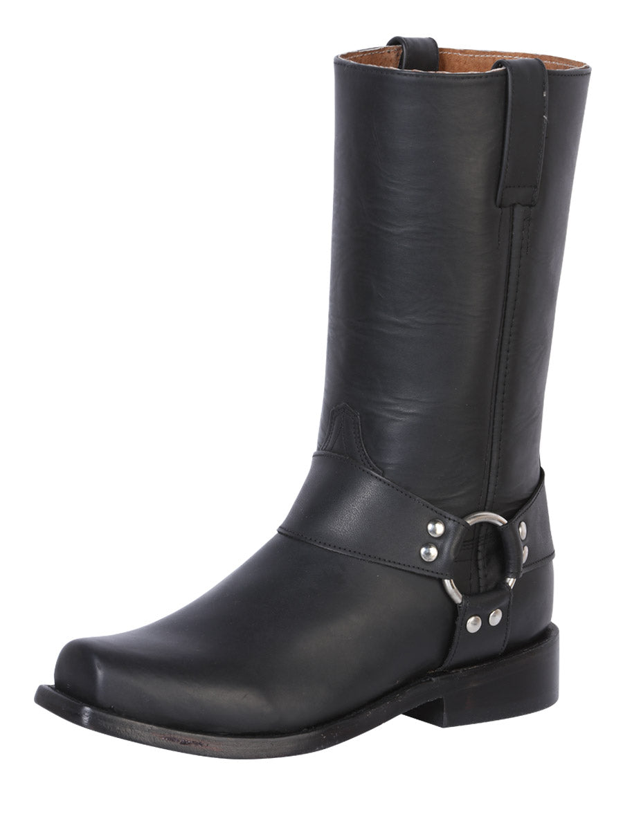Biker Boot Waxy Black