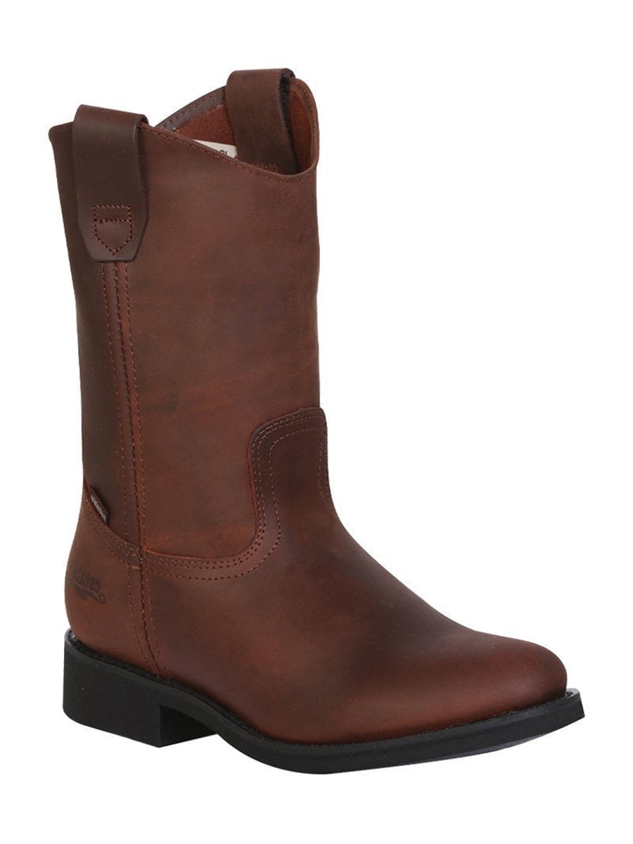Work Boot Establo - Leather Grasso - Brown
