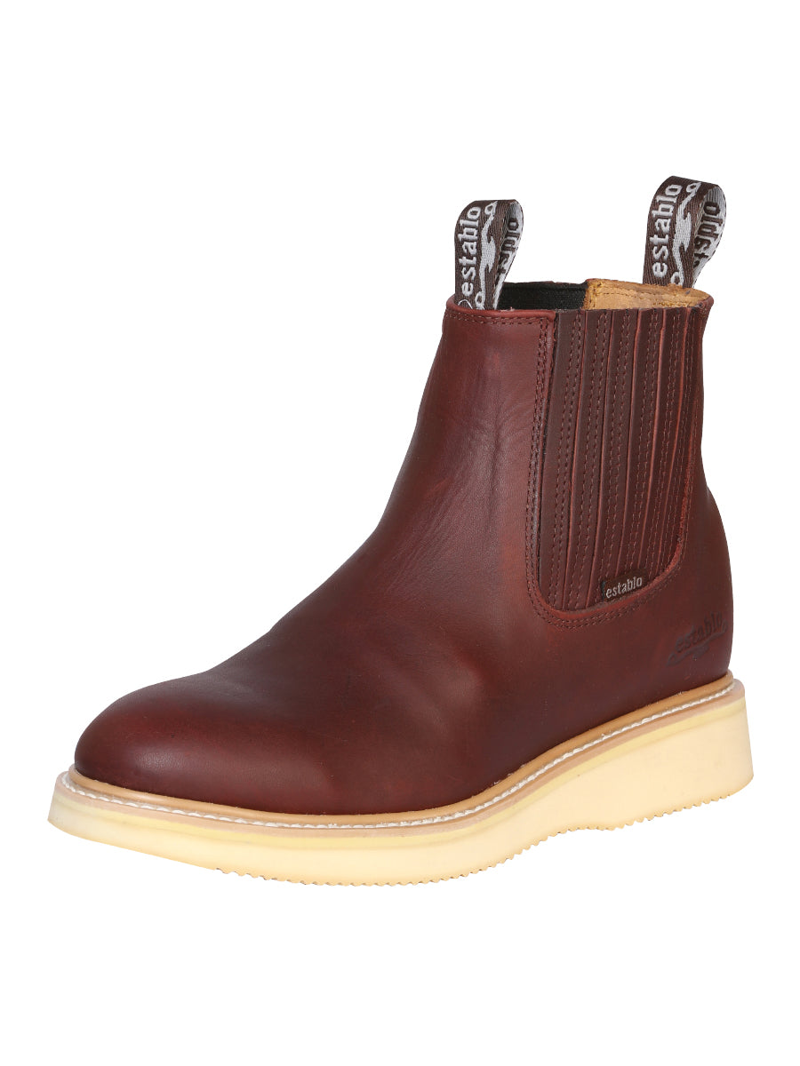 Establo Men's Work Ankle Boot - Grasso Leather- Shedron