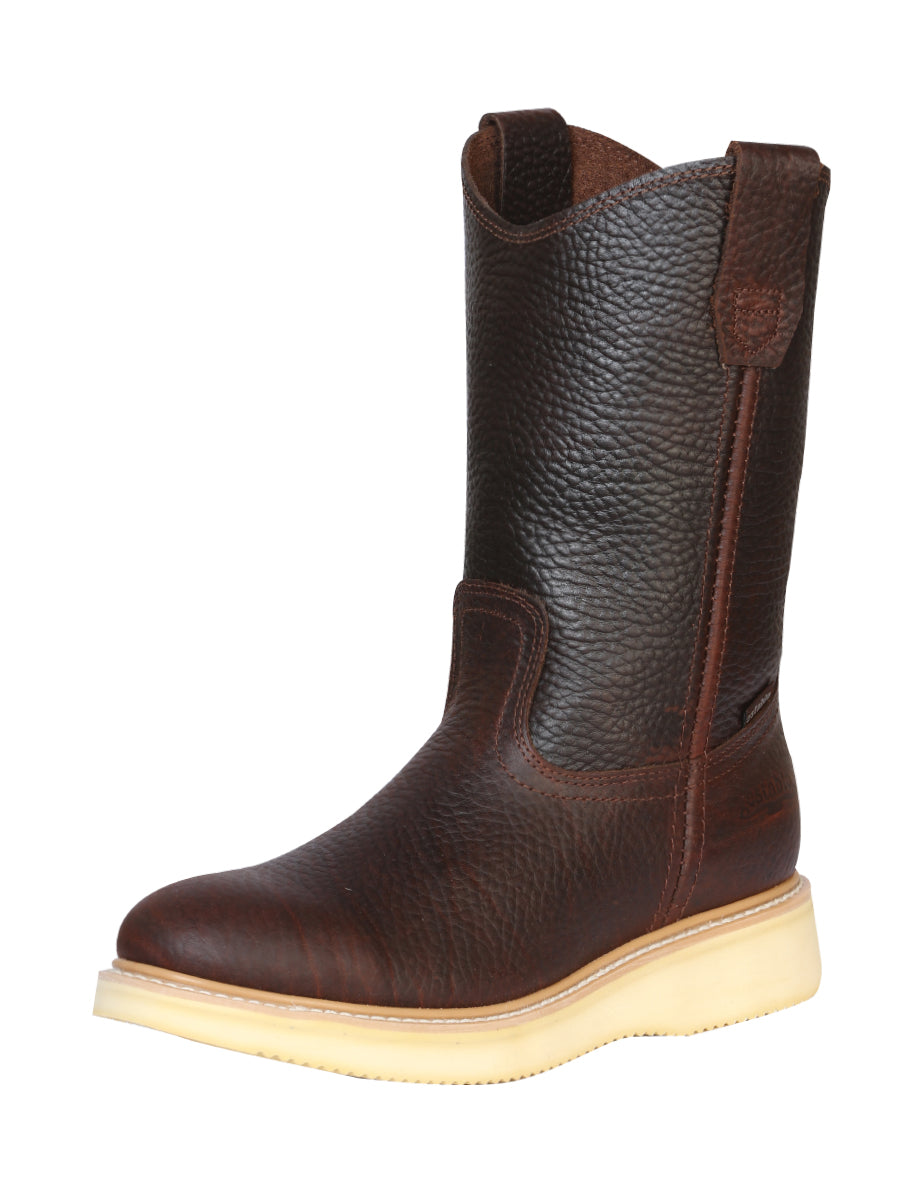 Establo Men's Work Boot Bull Fight Leather - Honey