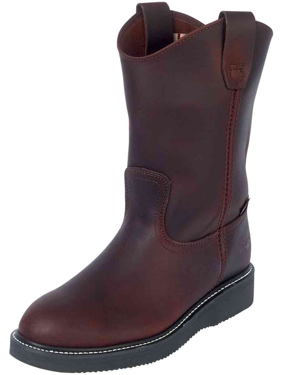 Establo Men's Work Boot Grasso Leather

- Vino