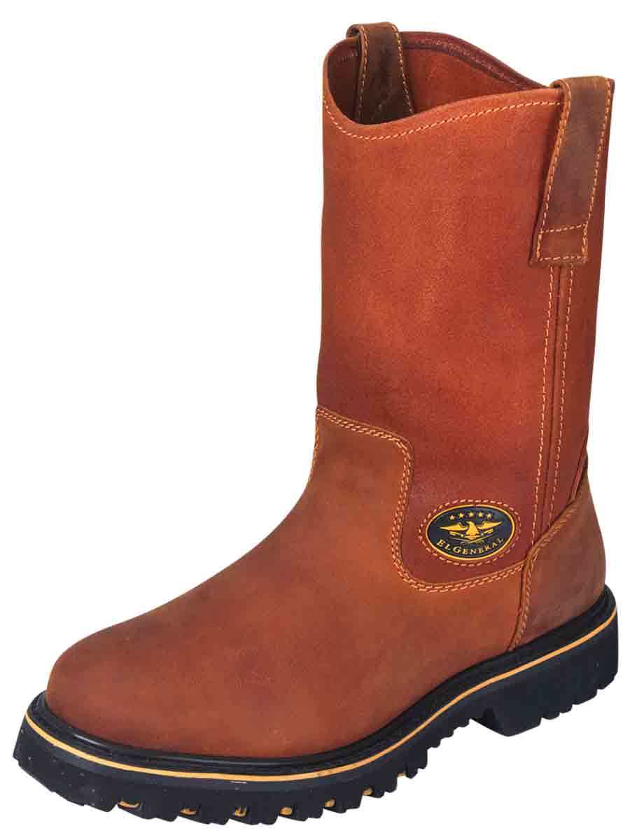 El General Men's Work Boot with Steel Toe - Honey