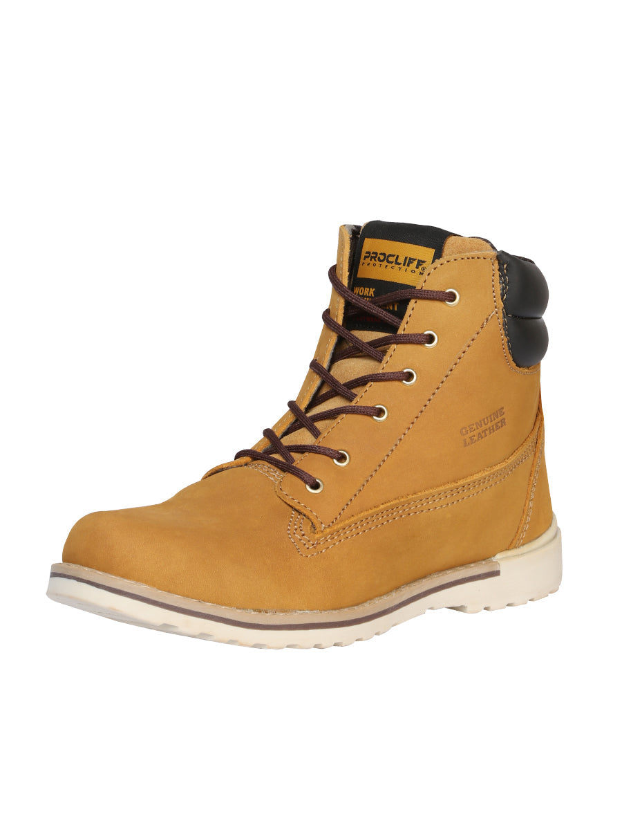 Procliff Protection Work Ankle Boot with Laces Honey