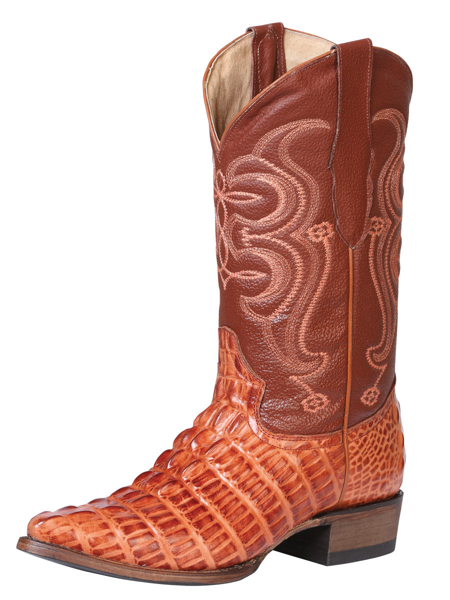 Cowboy boot El Senor de los Cielos - Caiman - Cognac