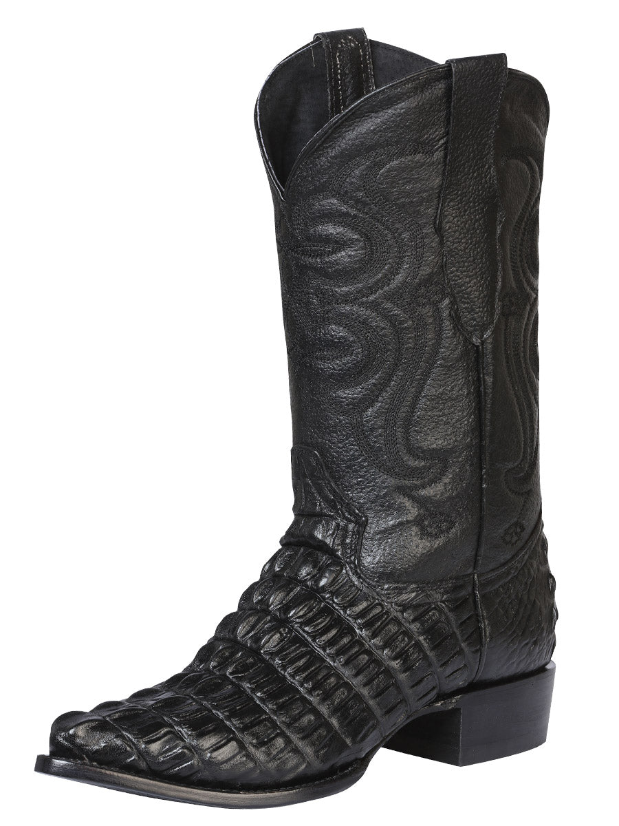 Cowboy Boot El Senor de los Cielos Caiman Black
