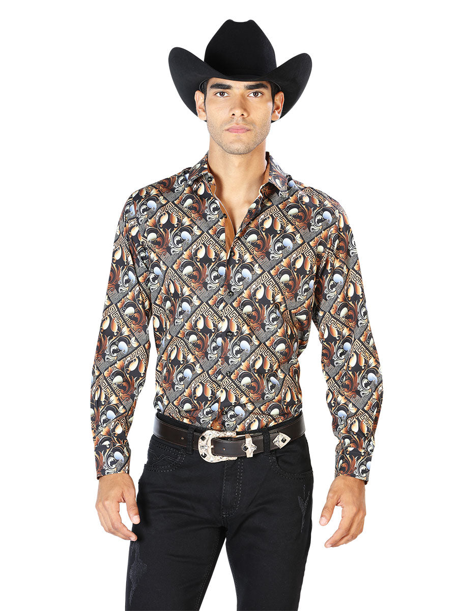 Gold Casual Long Sleeve Shirt