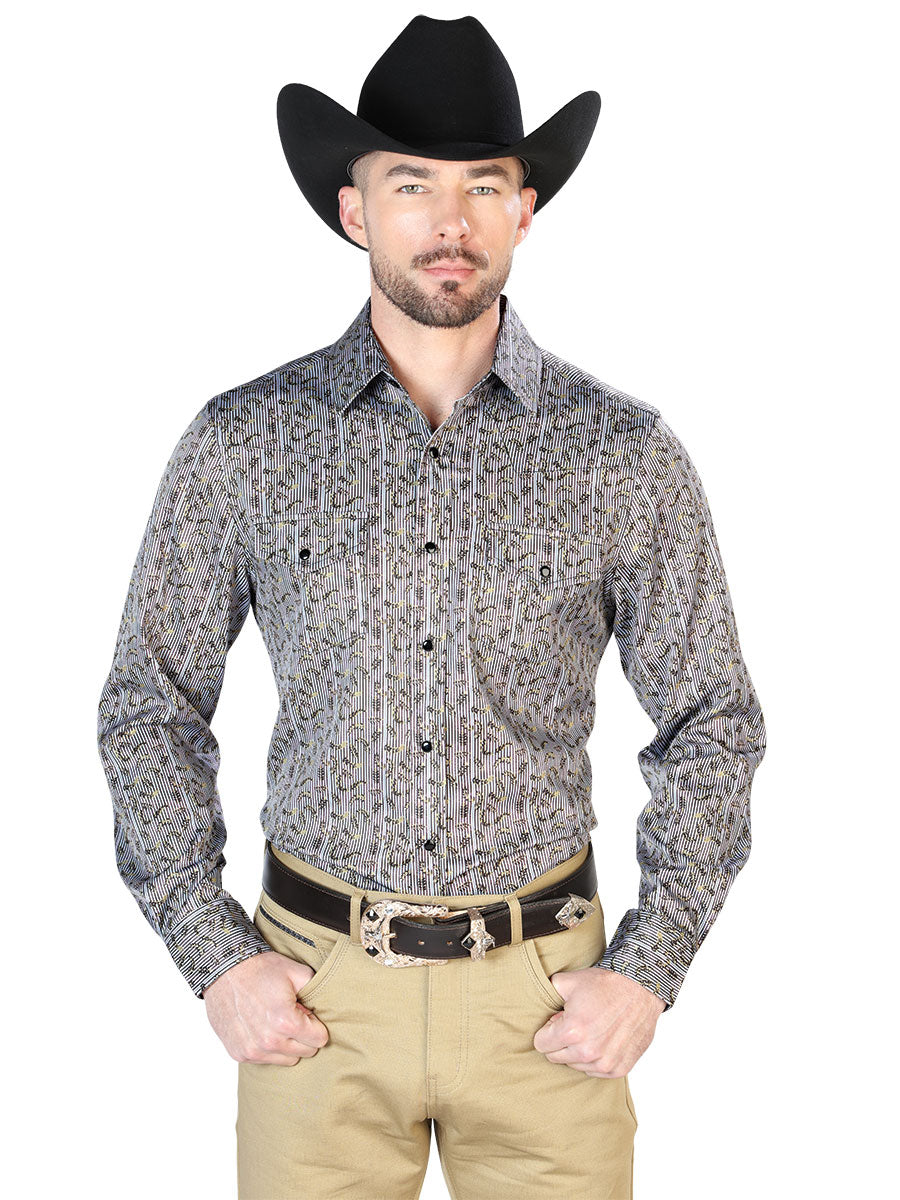 Gray Casual Long Sleeve Shirt