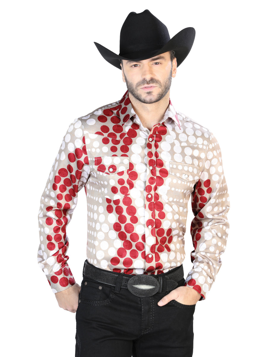 burgundy and gold dress shirt Gold Embroidered Wine Red Dress Shirt for Men