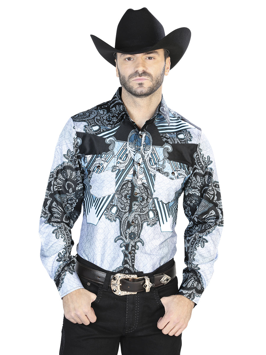 Black Gray Casual Long Sleeve Shirt