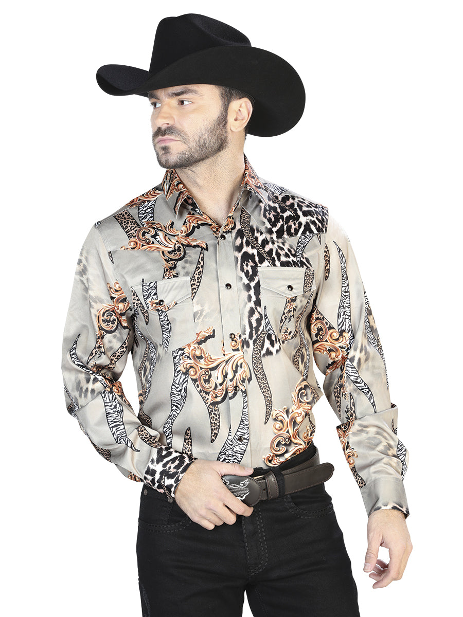Taupe Casual Long Sleeve Shirt