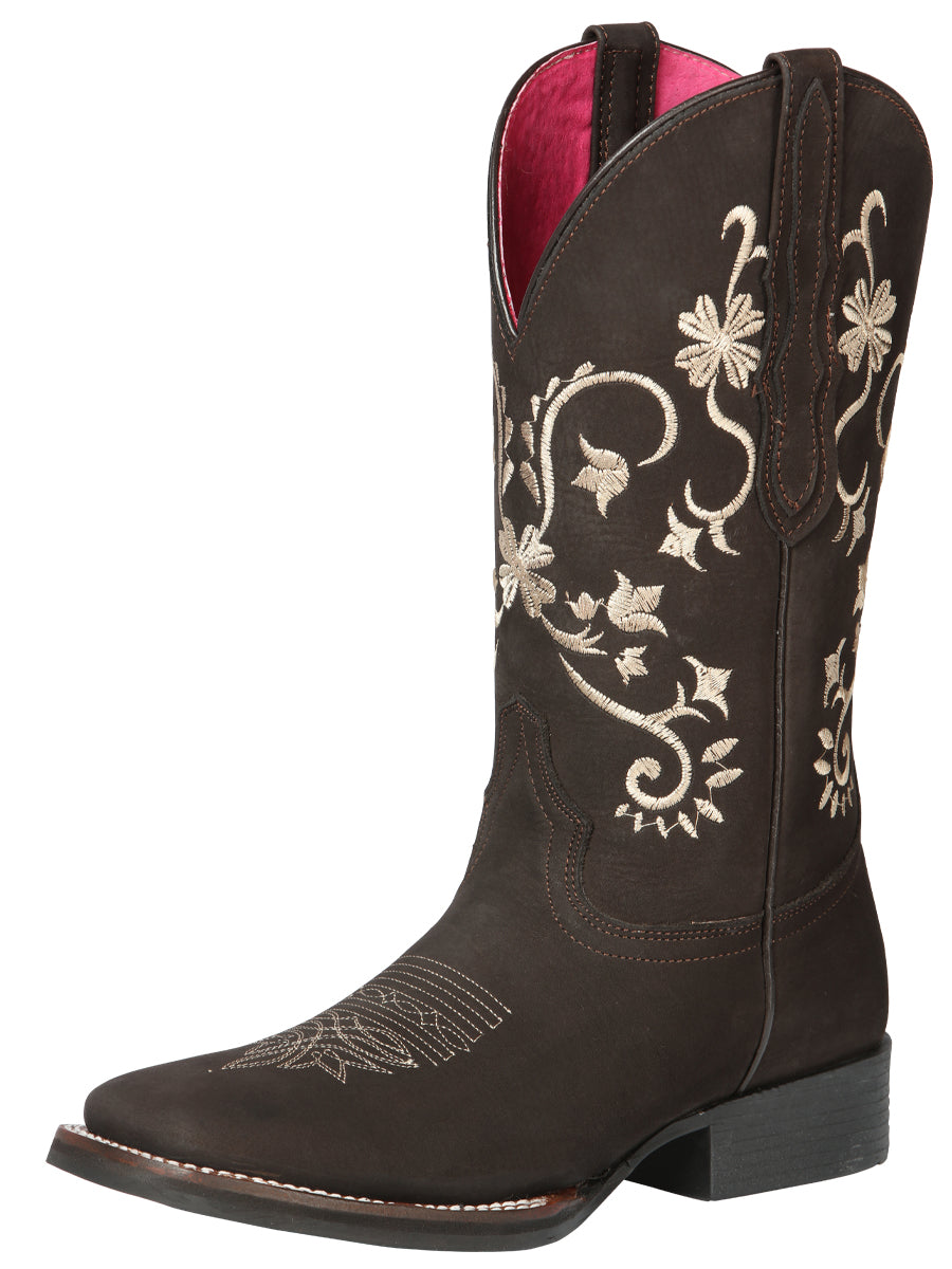 Cowgirl Boot El General Rodeo Nobuck Brown