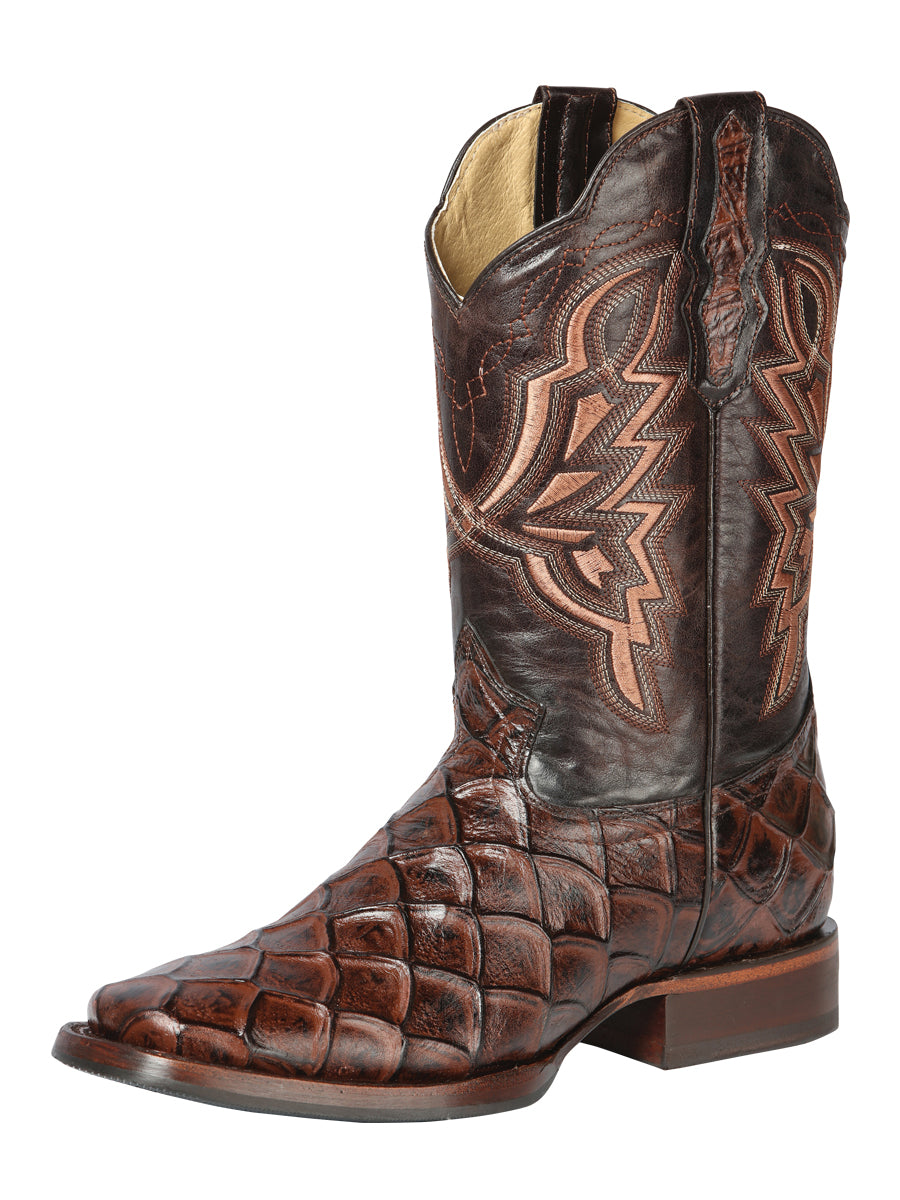 Rodeo Boot - Imit Pirarucu - Brown