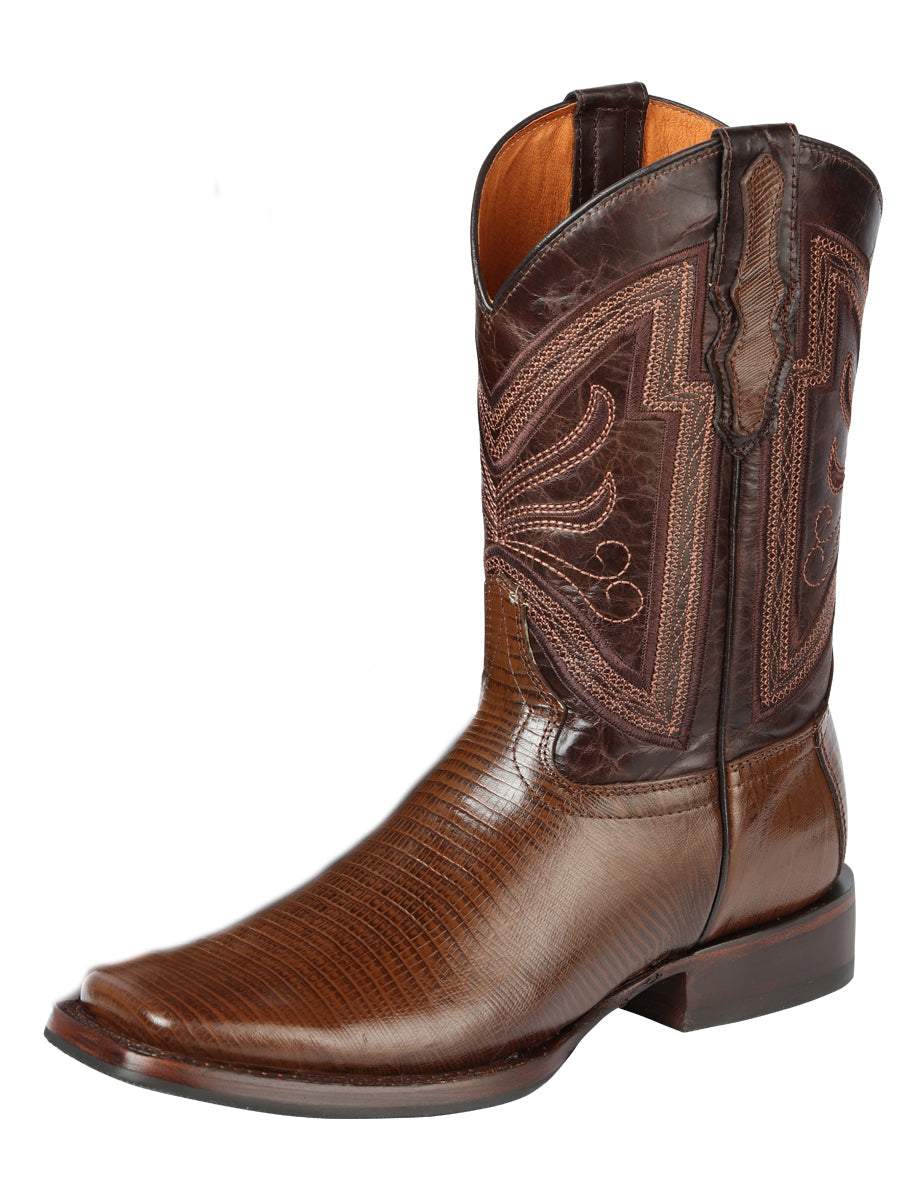 Rodeo - Printed Lizard leather boots - Brown