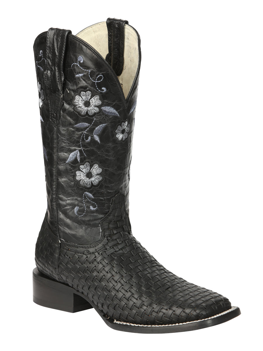 El General Women Petatillo Crazy Black Rodeo Boots