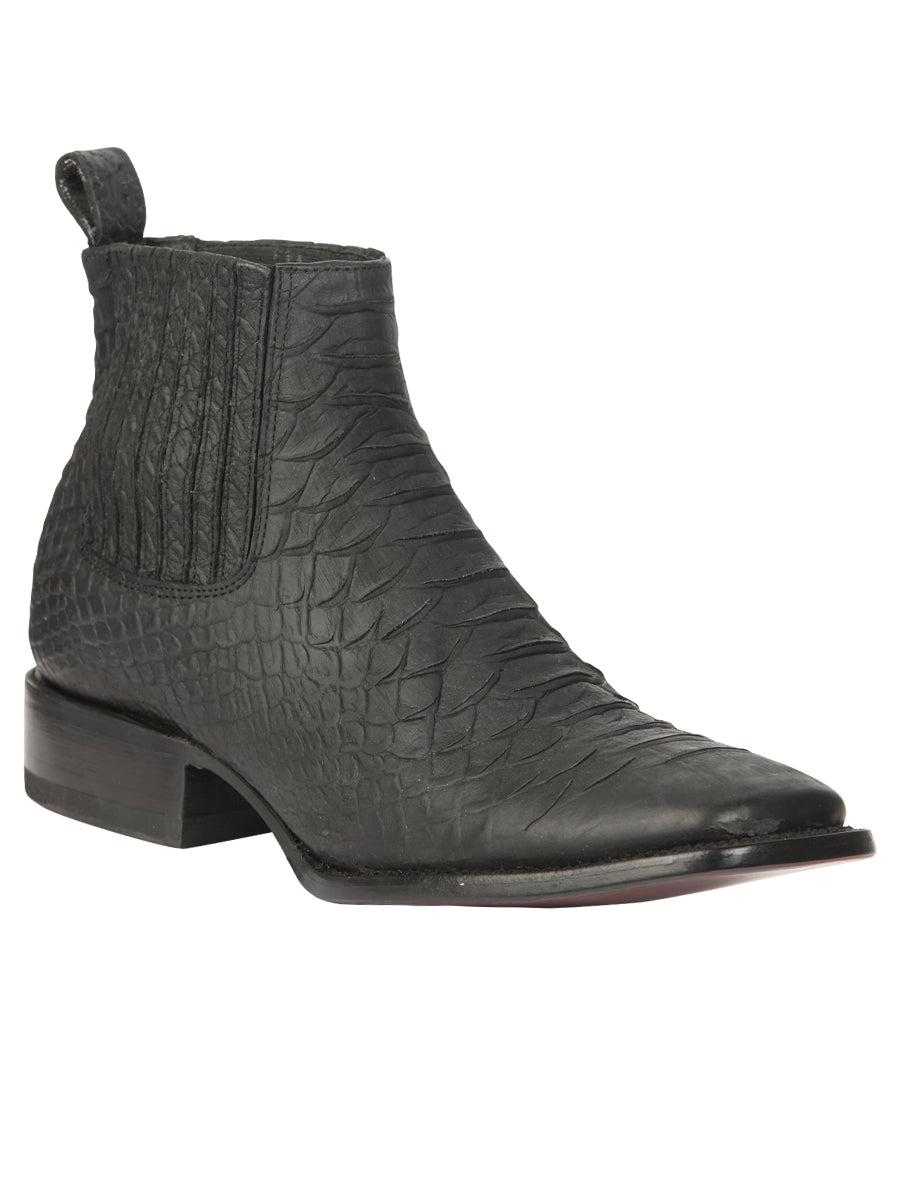Botines negros de imitación de pitón para hombre de El General