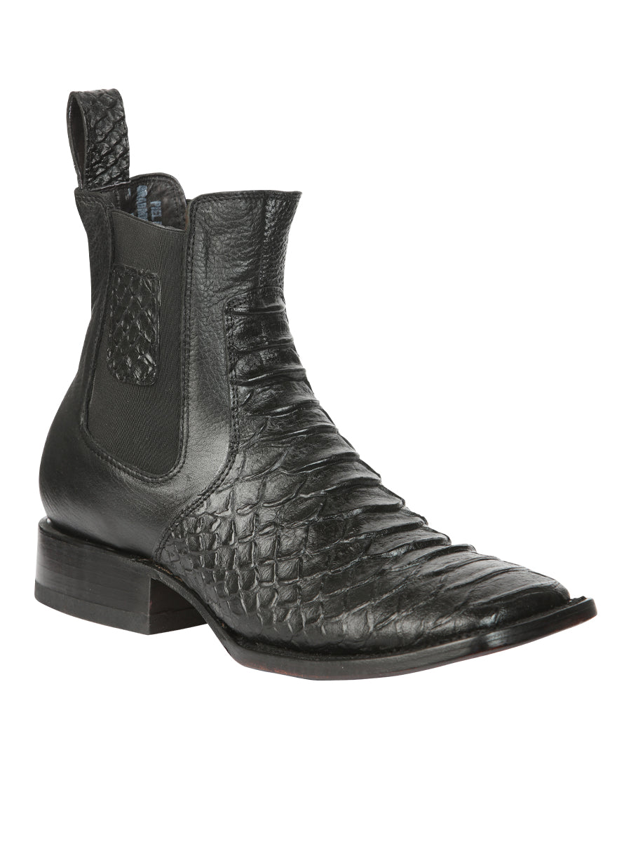 Botines negros de imitación de pitón para hombre de El General