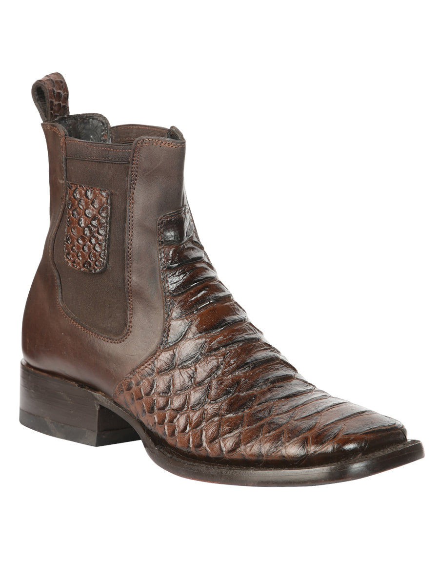Botines marrones de imitación de pitón para hombre de El General