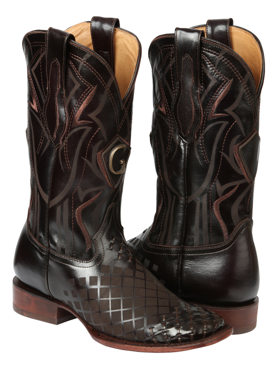 Mens Rodeo Boots El General Pull-Up Leather Brown