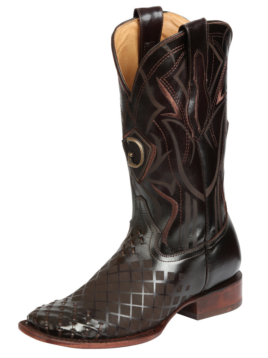 Mens Rodeo Boots El General Pull-Up Leather Brown