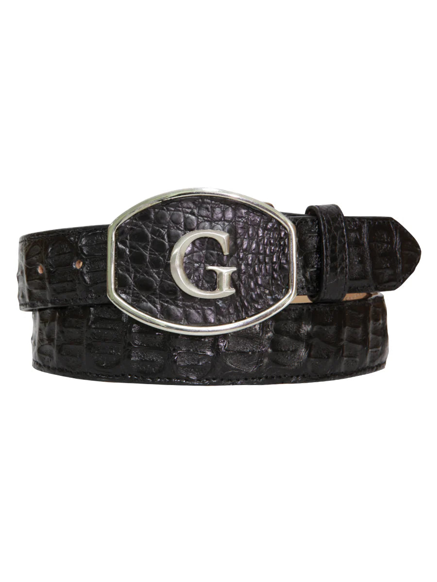 Cinturón de Caimán Exótico de El General - Negro