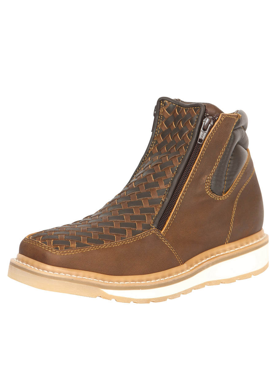 Botines El General para hombre con cremallera en tela Petatillo - Crazy/Graso Tan/Moka