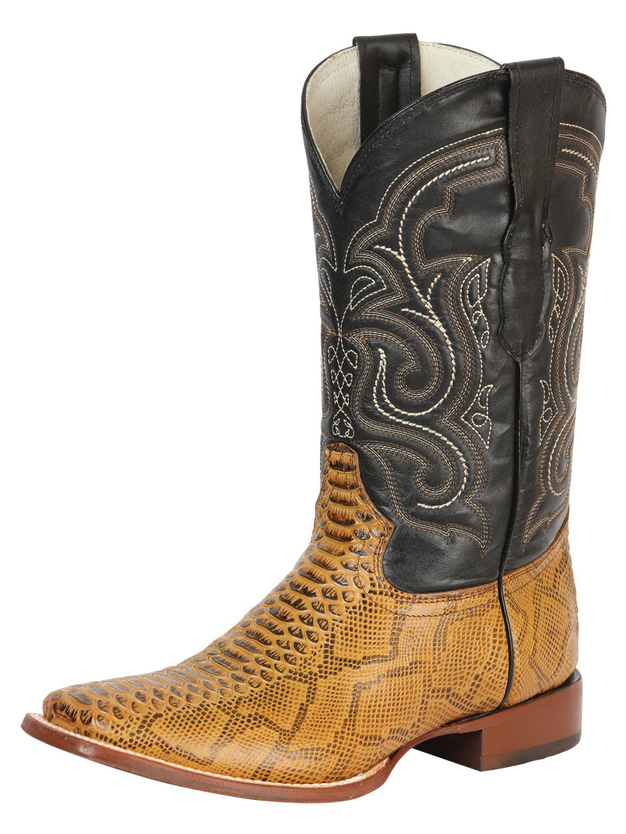 Botas de rodeo de imitación de pitón para hombre de El General - Miel