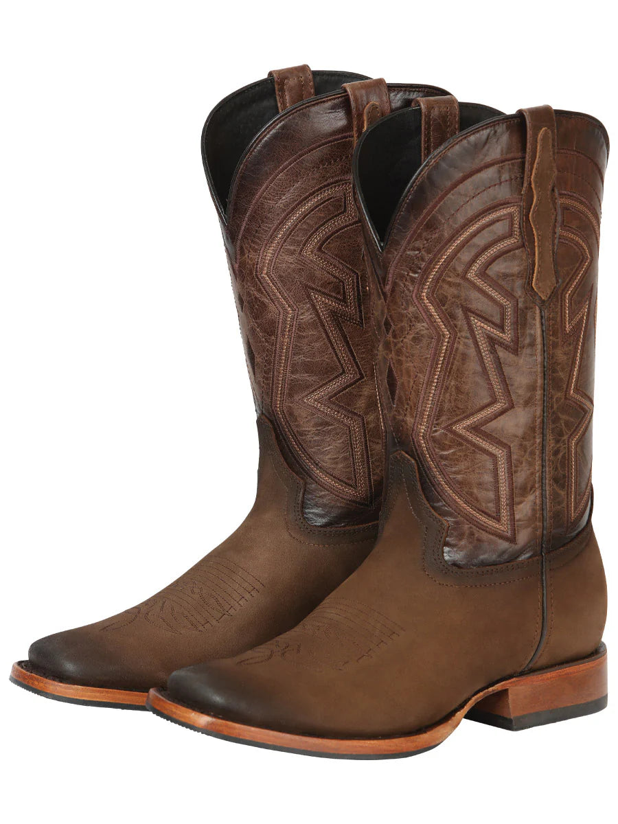 Botas de rodeo El General para hombre - Nobuck Camel