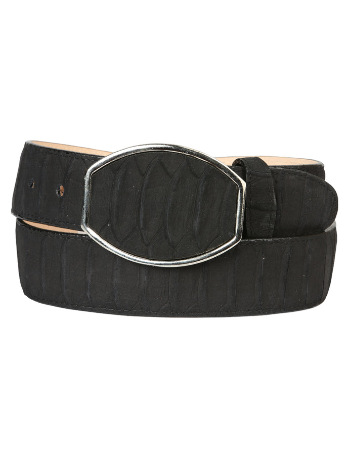Men’s Western Belt Imitation Python Black