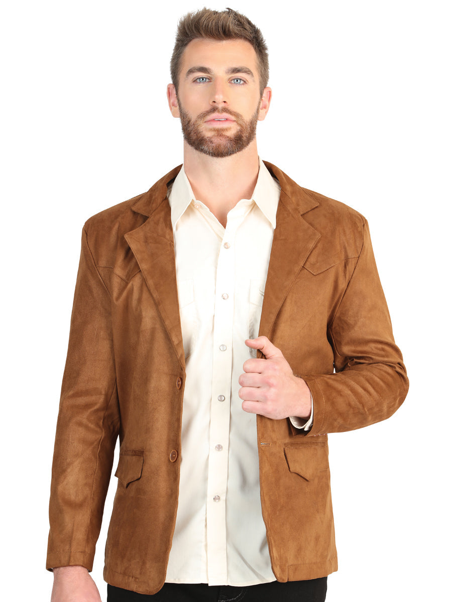 El General Men’s Tan Suede Western Blazer/Sport Jacket