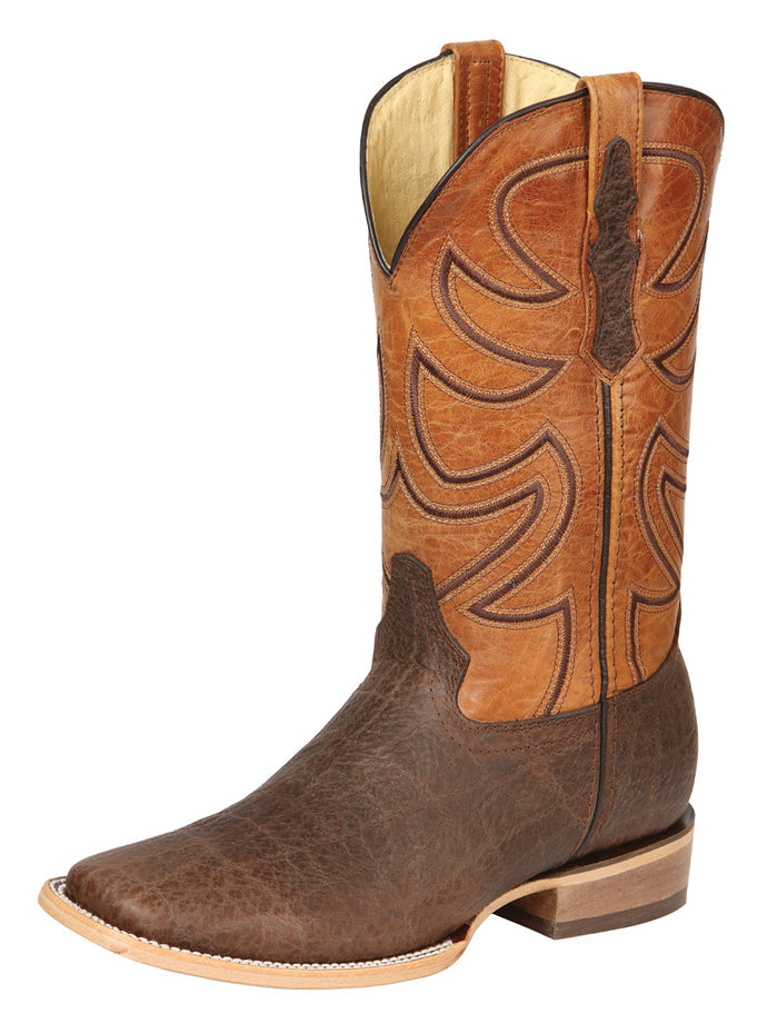 Men’s Rodeo Boot Elephant Print Brown