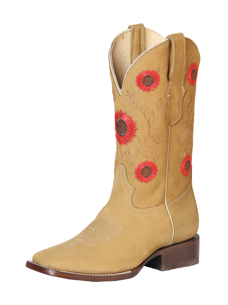 Bota Vaquera Mujer El General Nobuck Miel