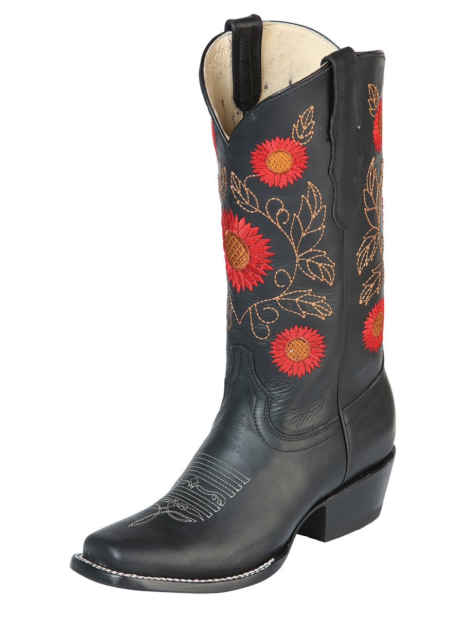Botas vaqueras para mujer El General Crazy Leather Black