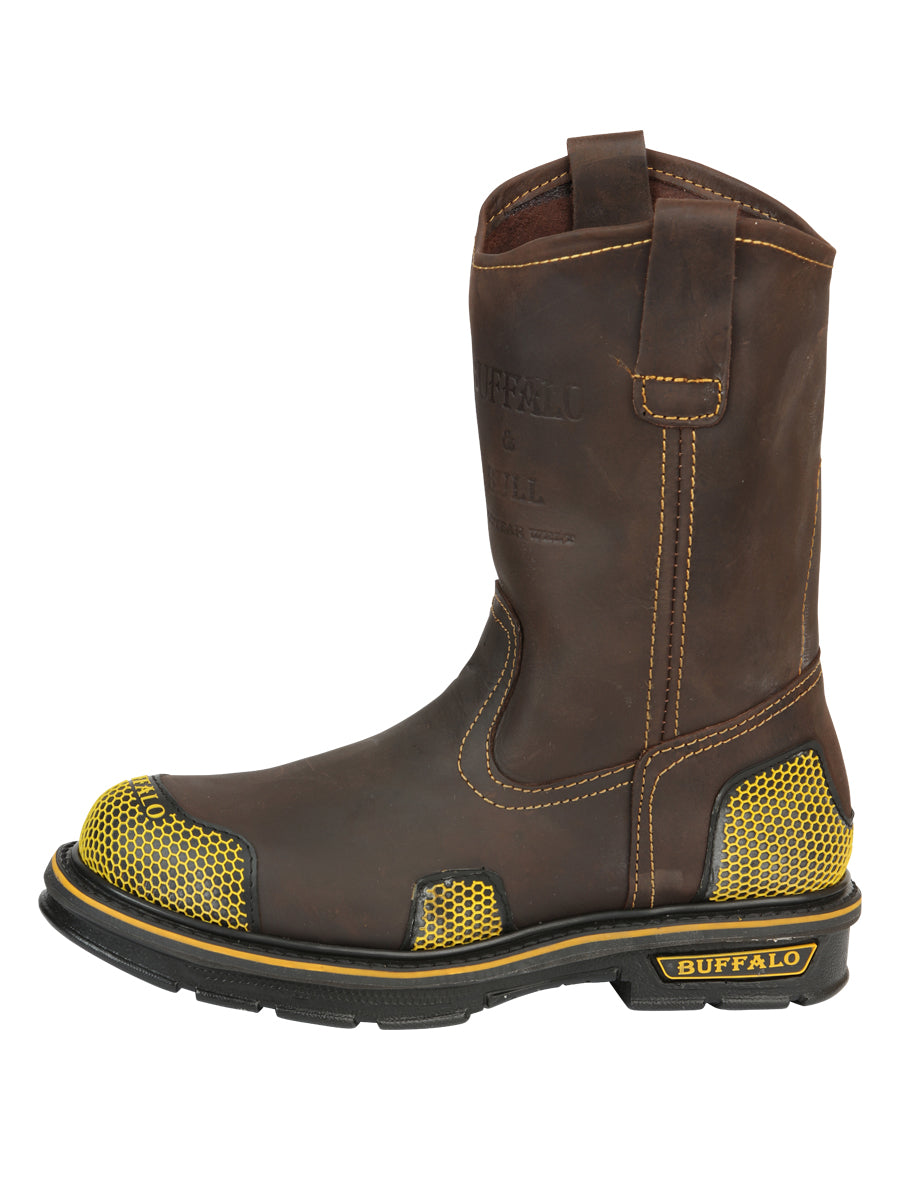 Botas de trabajo Buffalo &amp; Bull para hombre marrón/amarillo