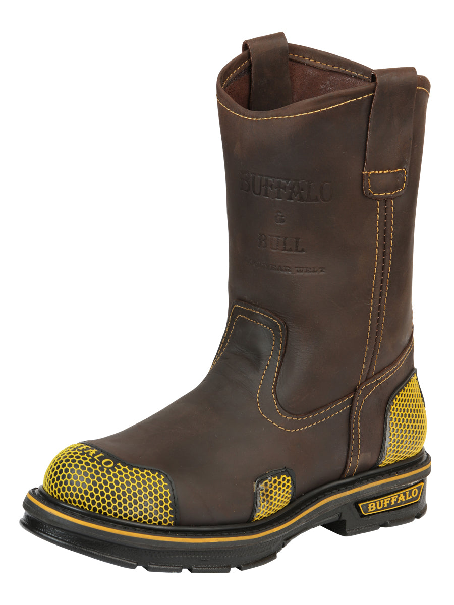 Buffalo & Bull Men's Work Boots - Brown/Yellow