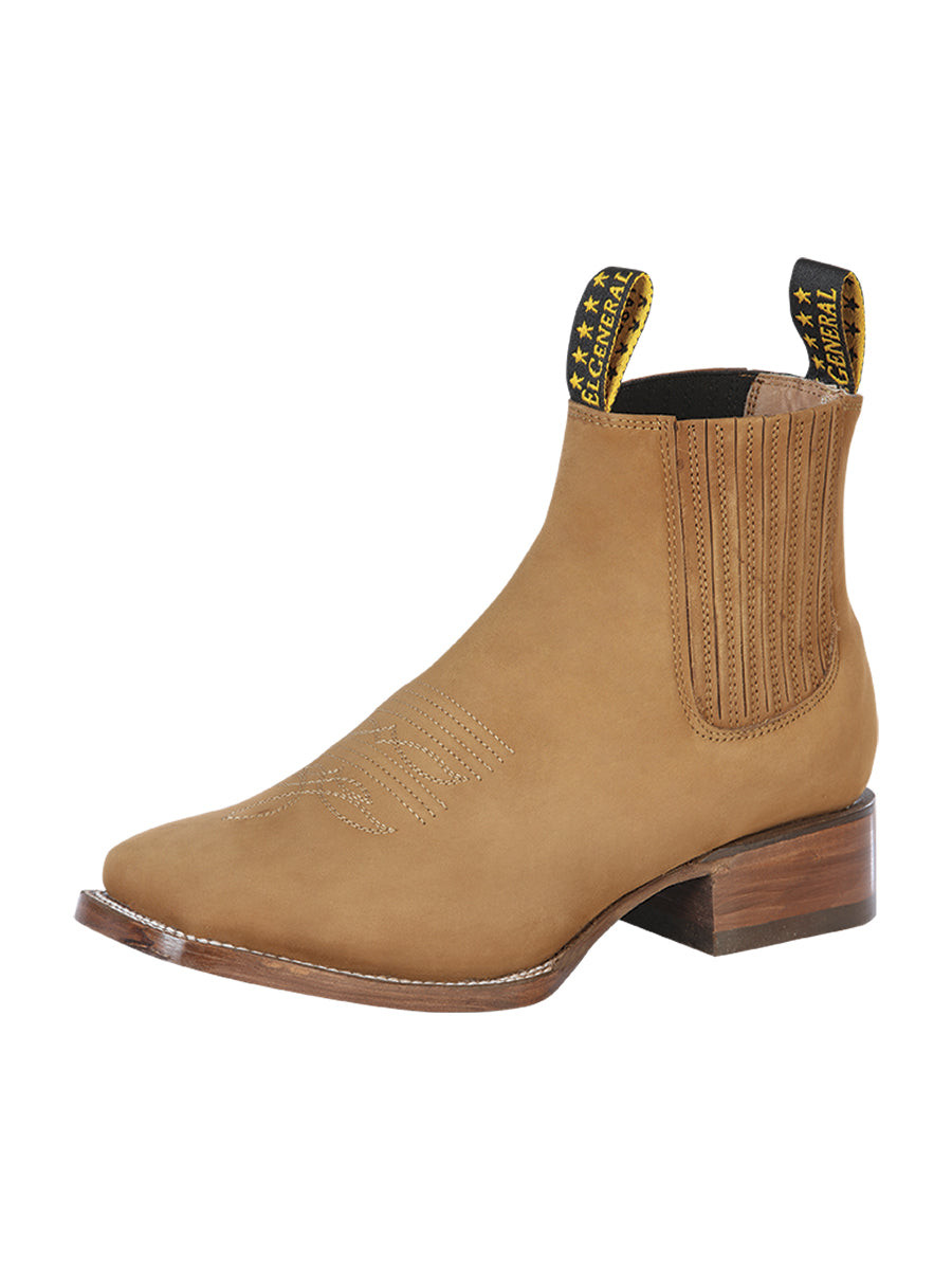 El General Men's Ankle Boots - Nobuck Old Gold