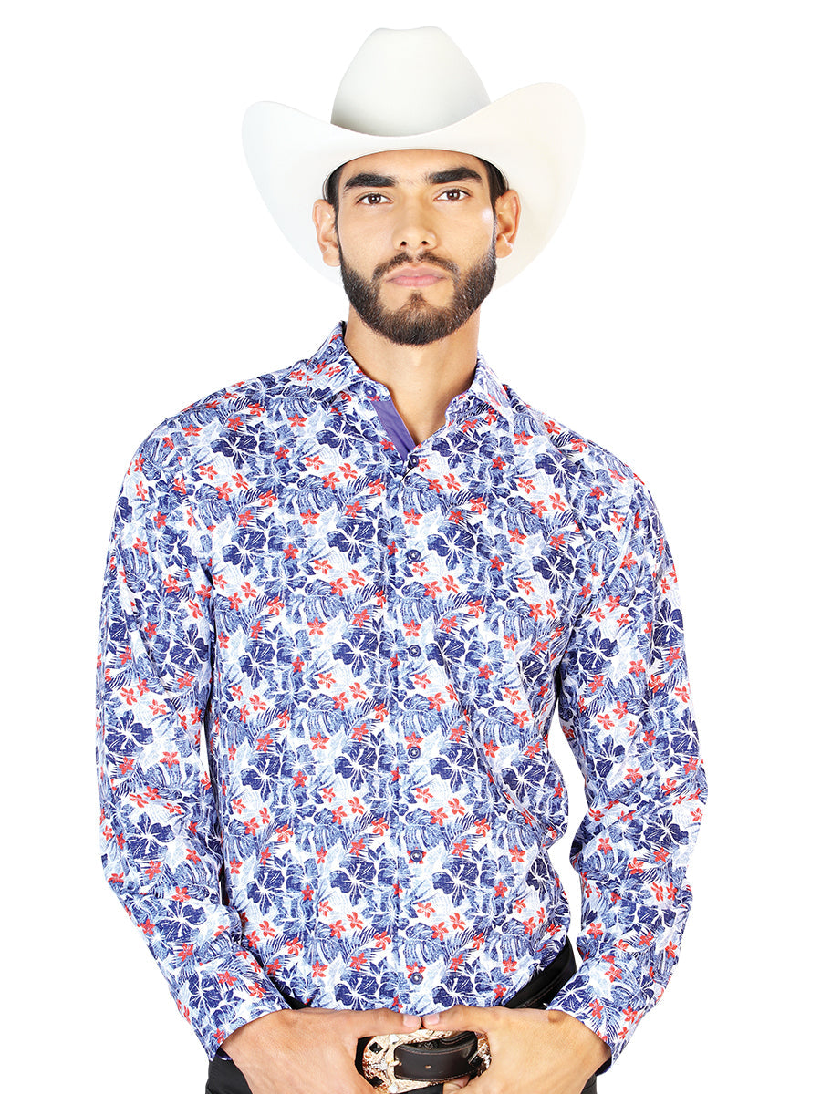 Blue Casual Long Sleeve Shirt