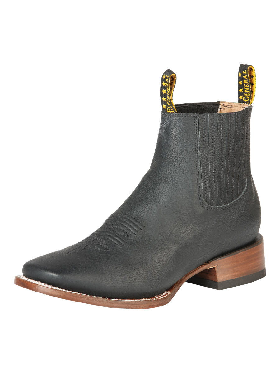 El General Men's Ankle Boots - Cimarron Leather Black