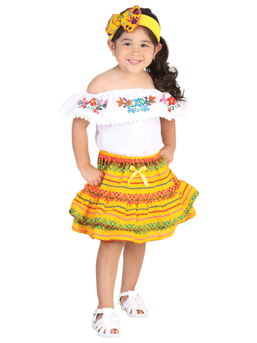 Artisanal Embroidered Set 100% Cotton Yellow