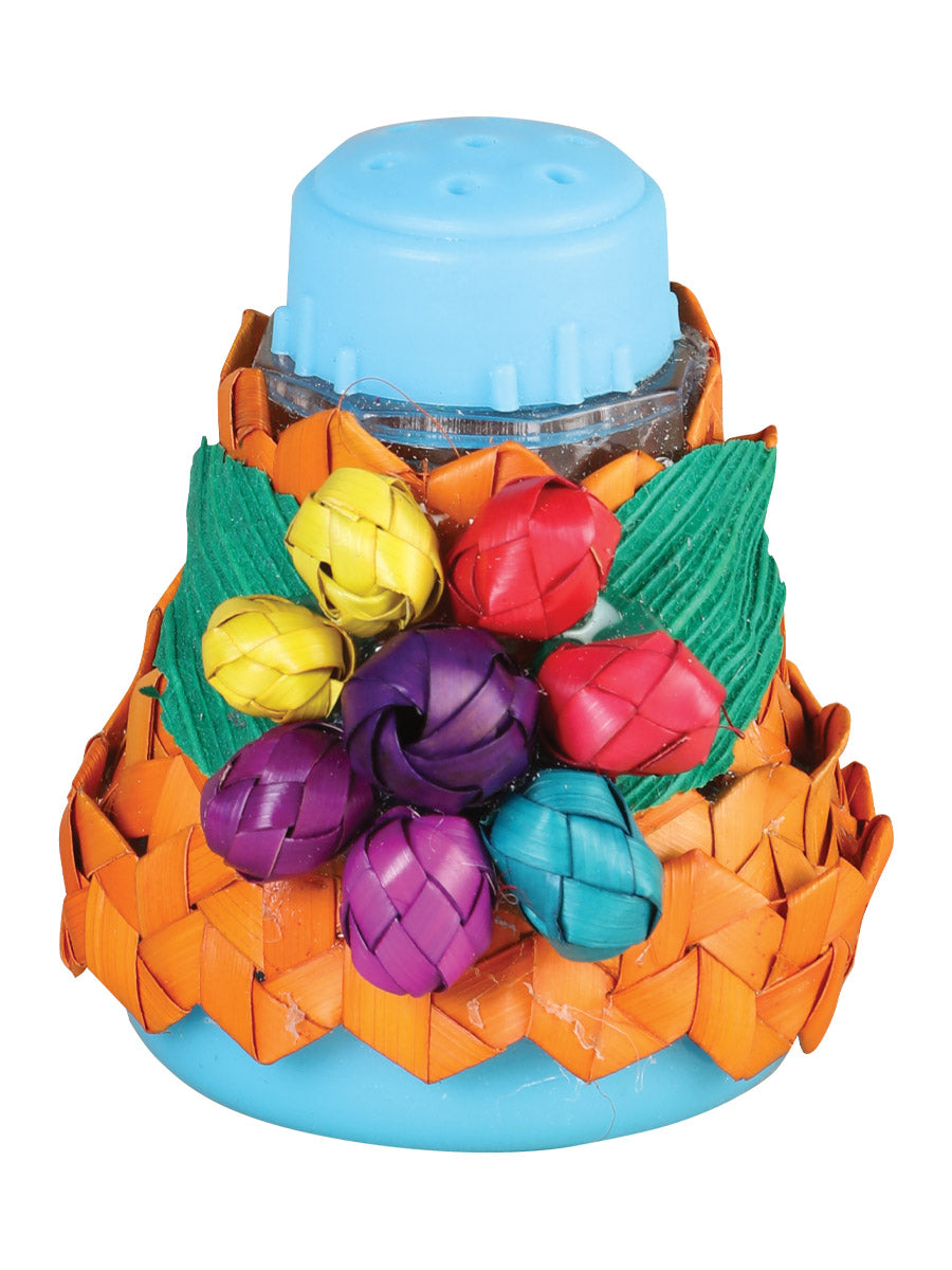 Artisanal Decorative Salt Dispenser Palm Leaf Multicolor