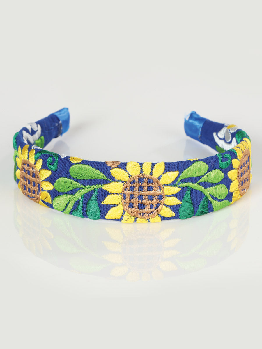 Royal Blue Artisanal Embroidered Headband