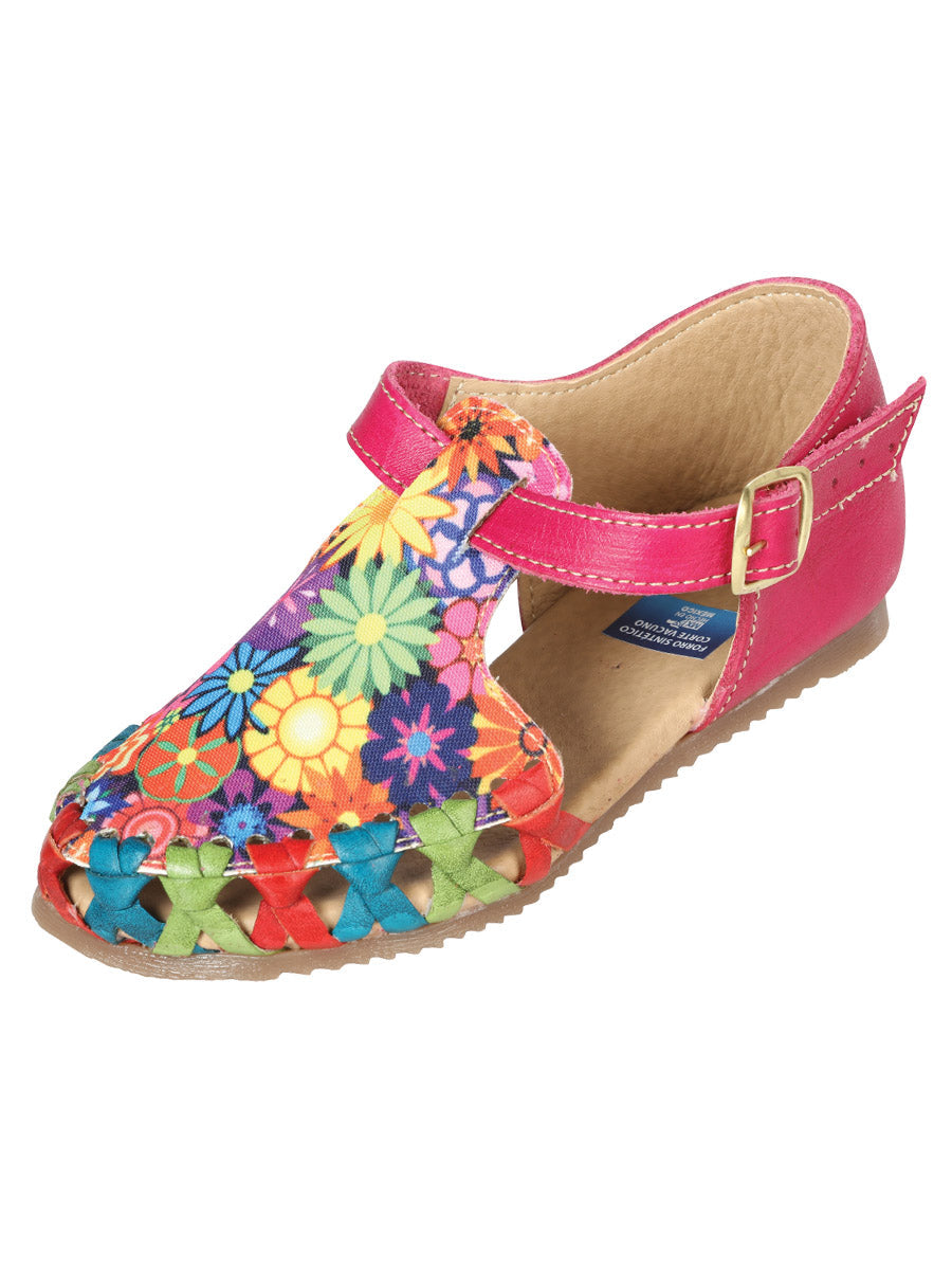 Sandalias Artesanales Mexicanas Piel Fucsia